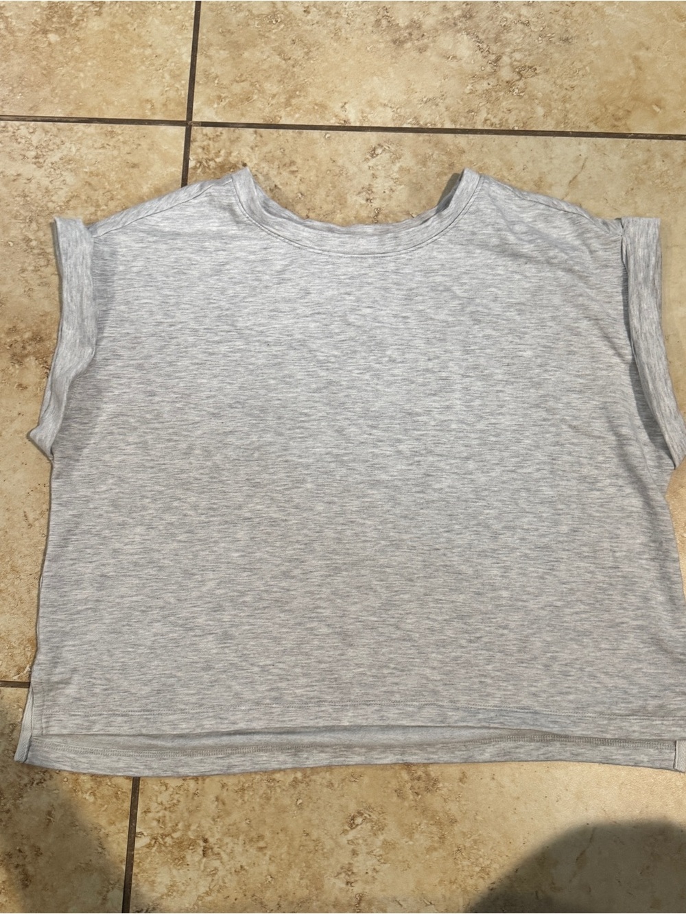 Lou & Grey Light Gray Short Sleeve Crewneck Tee